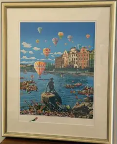ヒロ・ヤマガタ シルクスクリーン 5/100 瀬戸大橋 瀬戸の花嫁 美術品