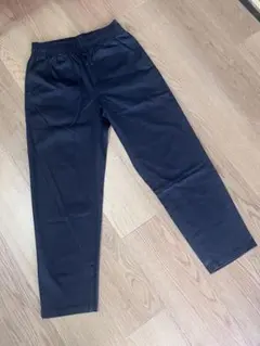 GUブラック ゴムウエスト シェフパンツ