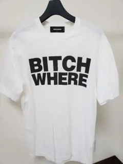 美品　DSQUARED2 ビッグロゴプリント　Tシャツ ホワイト　L