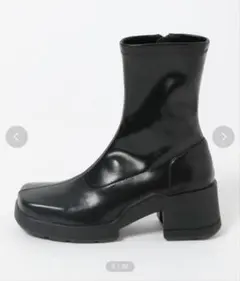 ⭐️ジーナシス値下げ可能⭐️スクエアストレッチヒールブーツ