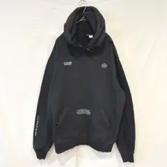 【H＆Ｍ】エイチアンドエム　ブラック パーカー 裏起毛 メンズ スウェット Ｍ