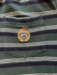 McGregor Mサイズ ポロシャツ ダークグリーン ストライプ