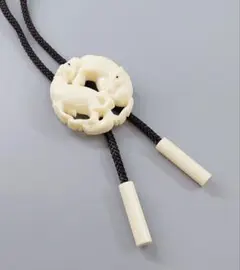 根付け ループタイ 【廣町】能面 デザイン 赤落款 - メルカリ