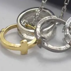 《送料無料！》アパレル店員セレクトメタリックダブルネックレス