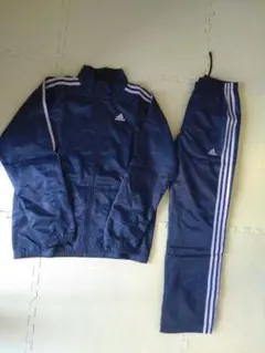アディダス adidas ウィンドジャケット パンツ 上下セット 紺 L