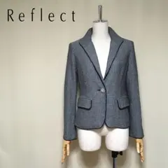 【Reflect】リフレクト ツイード スタンドカラージャケット 日本製 7号