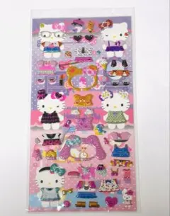 平成レトロ　サンリオ　ハローキティ　着せ替えシール　ぷっくりシール