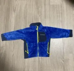 mont-bell kids 100フリース ジップアップアウター 青色