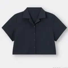 テクスチャーオープンカラーシャツ