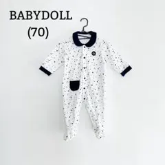 BABYDOLL ロンパース カバーオール 星柄(70)