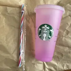 ミステリーカラーチェンジングリユーザブルコールドカップ　710ml ピンク