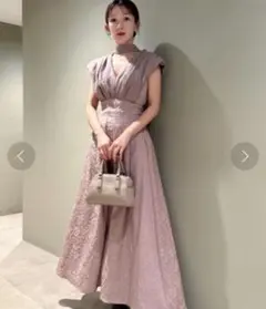 ラベンダーM/大人気即完】実物写真掲載 SNIDEL レースギャザー