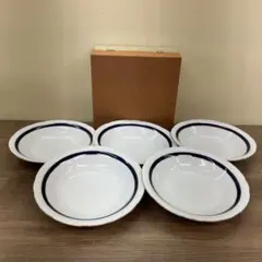 D-5 【昭和レトロ】TONO CHINA 深皿 5枚セット ビンテージ 陶器