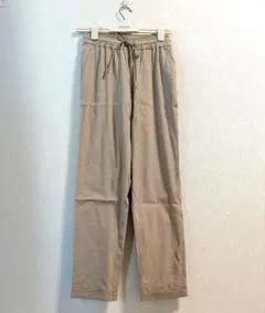 【新品タグ付】BLUE　FRONCE　麻混 イージーパンツ 38　ウエストゴム