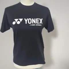 YONEX 黑色 T 恤 I FEEL GREAT!