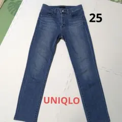 ユニクロ　ハイライズ　スキニーアンクルジーンズ　25（63.5cm）薄いブルー