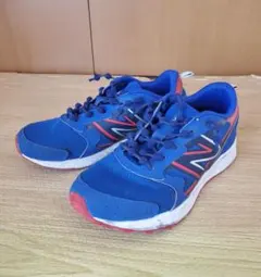 New Balance　スニーカー　青/赤　23cm　幅広　※ヒモ付け替えあり