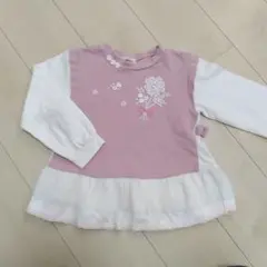 良品 スーリー 花柄 フリル トレーナー 120