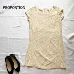 【美品♡】プロポーションボディドレッシング　ワンピース　フォーマル　花柄　白　L