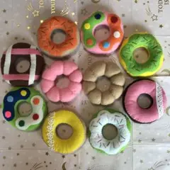 ⑤ドーナツ 　10種類セット　おままごとフェルト