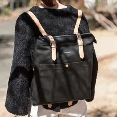 marimekko EPPU 2way トートバッグ　リュック　黒のサムネイル