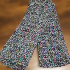 手編み　マフラー　ハンドメイド