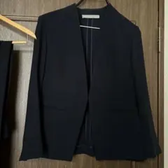 【美品】セオリーノーカラー パンツセットアップ ネイビー 13号