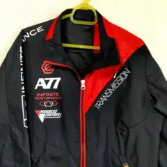 【美品】アシックス A77 ジャージ 上下セットアップ M ブラック×レッド