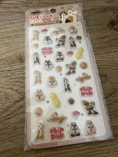 新品■ディズニー チップとデール ぷくぷくシール