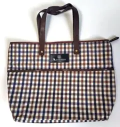 Aquascutum アクアスキュータム トートバッグ チェック柄 ブラウン