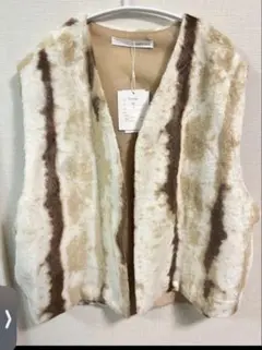 ルピリアン　アイボリー　ブラウン ファーベスト