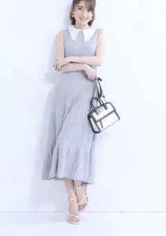 ノースリーブ ロングワンピース