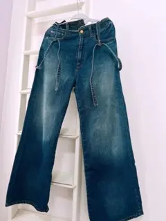 cepo⭐︎細サスペンダーワイドデニム