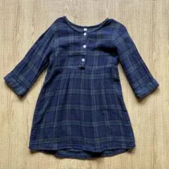 無印良品⭐︎チェックワンピース 120 綿100%