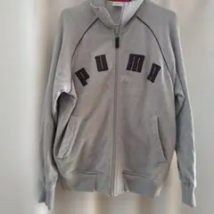 PUMA グレー ジップアップ トレーナー Sサイズ