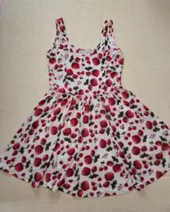 苺さくらんぼ柄 ミニワンピース y2k 00s フェアリーグランジ 平成ギャル