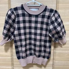 31 Sons de mode チェック柄半袖ニットのサムネイル