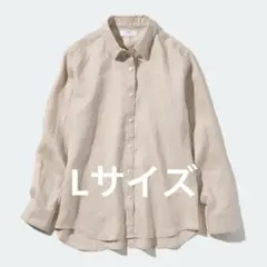 UNIQLO/ユニクロ プレミアムリネンシャツ ベージュ　L
