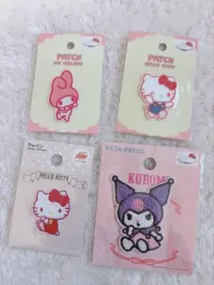 マイメロディ・ハローキティ・クロミ 刺繍ワッペンセット