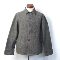 山内 デッドストック シルクウール シャツジャケット サイズ3 美品】山内 デッドストックシルクシャツジャケット CATHEDRAL別注