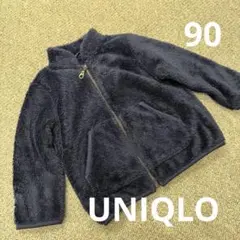 ★数回使用★ UNIQLO ユニクロ フリース ジャケット サイズ90 ネイビー