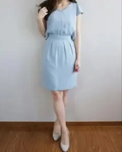 PROPORTION BODY DRESSING クレープサテンワンピース