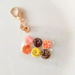 スマイル ドーナツ ミニチュア チャーム