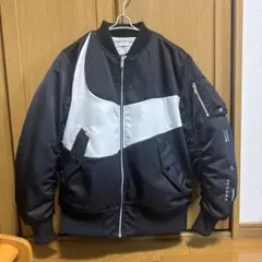 Nike MA-1 フライトジャケット XL ブラック/ホワイト Nike MA-1 フライトジャケット ブラック・ホワイト - メルカリ