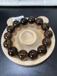 スモーキークォーツ(茶水晶)約15mm 内径約17cm