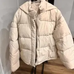 な*こ様 フード付きベージュダウンジャケット F