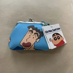 がま口　小銭入れ　クレヨンしんちゃん 野原ひろし　ポーチ 青