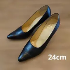 J&R 本革 パンプス ハイヒール 黒 24cmのサムネイル