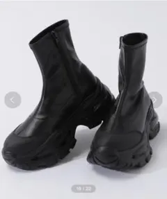 JEANASIS クリアソールスニーカーブーツ　厚底ブーツ　ショートブーツ