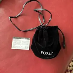 FOXY ベロアポーチ ブラックのサムネイル